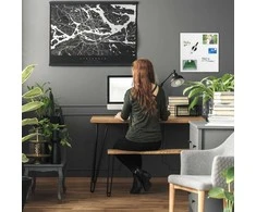 Relaxdays Magnetinė stiklinė rašymo lenta, 100x60 cm, balta