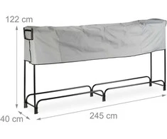 Relaxdays Malkų stovas, metalas, 122x245x40 cm, juodas