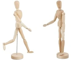 Relaxdays Manekenas, 32x8x7 cm, rudas