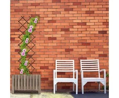 Relaxdays Medinis ištraukiamas grotelės, 180x60x1,5 cm, rudos spalvos