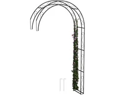 Relaxdays Metalinė pusiau pavėsinė, 245x130x36 cm, juoda
