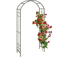 Relaxdays Metalinis arka, 224x110x41 cm, bronzos spalvos