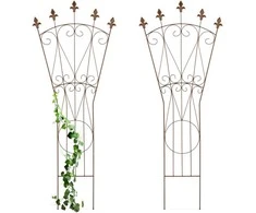 Relaxdays Metalinis grotelių rėmas, 145x54x1 cm, rudas