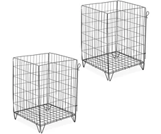 Relaxdays Metalinis komposto dėžės rinkinys, 2 vnt., 68x46x46 cm, juodos spalvos