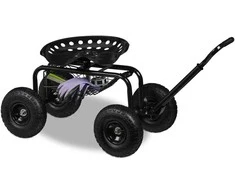 Relaxdays Mobilus sodo suoliukas, 45-54x43x82 cm