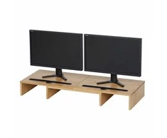 Laikiklis Relaxdays Monitoriaus stovas, 10x74x27 cm, Natūralus
