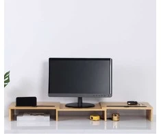 Laikiklis Relaxdays Monitoriaus stovas, 10x74x27 cm, Natūralus