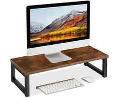 Laikiklis Relaxdays Monitoriaus stovas, 15x40x23 cm, ruda, juoda