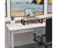Laikiklis Relaxdays Monitoriaus stovėklas, 15x40x23 cm, natūrali juoda