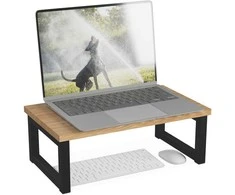 Laikiklis Relaxdays Monitoriaus stovėklas, 15x40x23 cm, Natūrali, Juoda