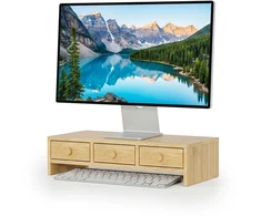 Relaxdays Monitoriaus stovėtojas, 3 stalčiai