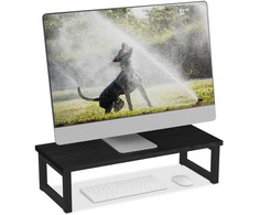 Laikiklis Relaxdays Monitoriaus stovėtojas, pramoninio stiliaus, 15x55x23 cm, juodas