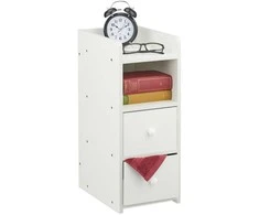 Relaxdays Naktinis staliukas, 55x22,5x34 cm, baltas