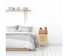 Relaxdays Naktinis staliukas 72x40x39 cm rudas, medinis