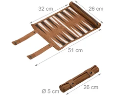 Relaxdays Kelioninis žaidimas Backgammon