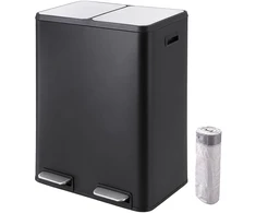 Relaxdays 2x30 l nerūdijančio plieno šiukšliadėžė