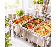 Relaxdays Nerūdijančiojo plieno GN 1/4 gastronormų indų rinkinys su dangčiais