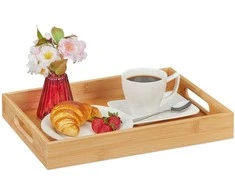 Relaxdays Padėklas, 5,5x40x30 cm, rudas