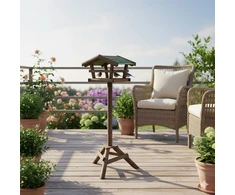 Relaxdays Paukščių namelis, 100x37x43 cm, ruda, mediena