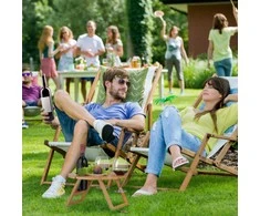 Relaxdays Apvalus bambukinis pikniko padėklas vynui