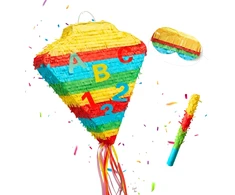 Relaxdays Pinata rinkinys, kūgio formos, daugiak spalvių
