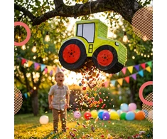 Relaxdays Traktoriaus piñata su lazda ir kauke
