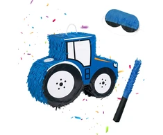 Relaxdays Traktoriaus piñata su lazda ir kauke