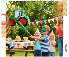 Relaxdays Traktoriaus pinjata su lazda ir kauke