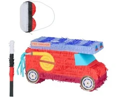 Relaxdays Piniata Gaisrinės automobilis 30x55x18 cm Raudona