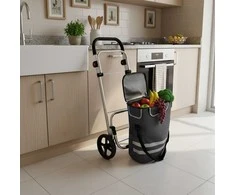 Relaxdays Sulankstomas pirkinių vežimėlis, 45 l