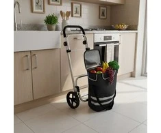 Relaxdays Sulankstomas pirkinių vežimėlis, 45 l