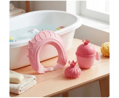 Relaxdays Plaukų plovimo puodelių rinkinys su kepure ir šepetėliu