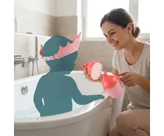 Relaxdays Plaukų plovimo puodelių rinkinys su kepure ir šepetėliu