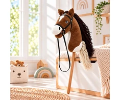 Relaxdays Pliušinis žaislinis arkliukas Hobby Horsing