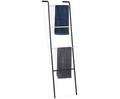 Relaxdays Rankšluosčių kopėtėlės, metalas, 160x40x26 cm, juoda