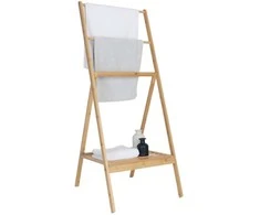 Relaxdays Rankšluosčių laikiklis, 112x55x44,5 cm, natūralus