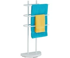 Relaxdays Rankšluosčių laikiklis, metalas, 83x39x18 cm, balta