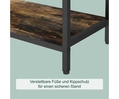Relaxdays Rankšluosčių stovas ir lentyna, 100x82x29 cm, ruda, metalas ir MDF