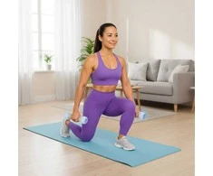 Relaxdays Reguliuojami hanteliai, 25x7 cm, gumuota rankena