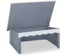 Relaxdays Roboto vejapjovės stogelis, medinis, 46x108x82 cm, pilkas ir baltas