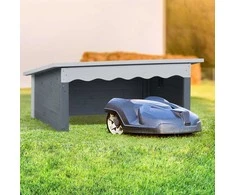Relaxdays Roboto vejapjovės stogelis, medinis, 46x108x82 cm, pilkas ir baltas