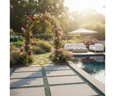 Relaxdays Rose Arch 195x140x38 cm Juodas plienas