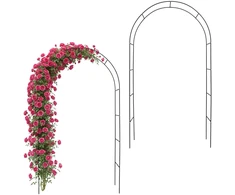 Relaxdays Rose Arch 240x140x38 cm Juodas plienas