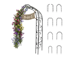 Relaxdays Rose Arch modulinis 8 viename, metalas