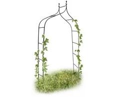 Relaxdays Rožių arka, metalas, 240x140x38 cm, žalia