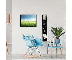 Relaxdays Sausai nuvaloma lenta, magnetinis stiklas, 60x40 cm, juoda