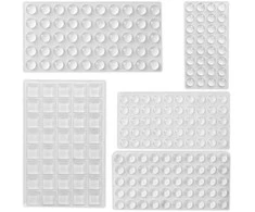 Relaxdays Savaime prilimpantys guminiai amortizatoriai 222x silikoniniai permatomi