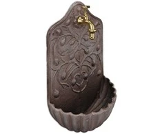 Relaxdays Sieninis fontanas, 40x24x15 cm, Rudas