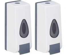 Relaxdays Sieninis muilo dozatorius, 19x8x8 cm, balta pilka