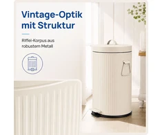 Relaxdays Šiukšliadėžė su pedalu, retro stiliaus, 20 l